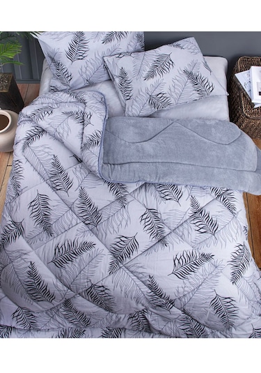 Çift Kişilik Welsoft Desenli Yorgan 195x215 & 2 Adet Yastık Kılıf