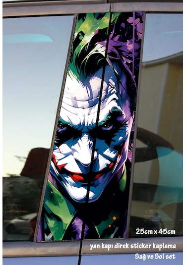 Joker Sticker Yan Kapı Direk Kaplama 2li Sol Sağ Takım Yapıştırma