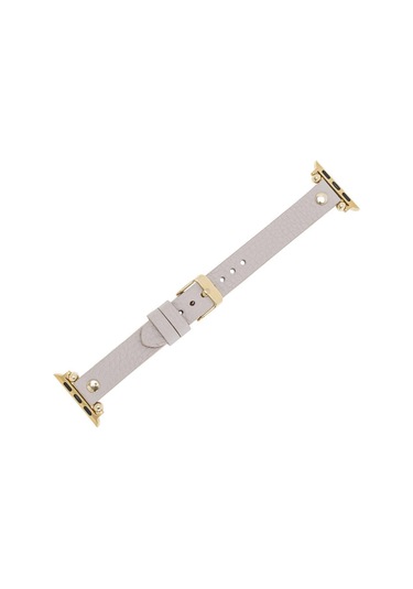 Globe Apple Watch Deri Kordon Altın Perçin