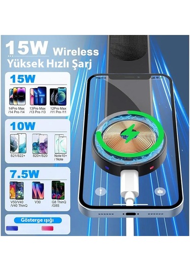 Ally Wh-160 Araç Torpido Üstü Katlanabilir Manyetik Kablosuz Şar