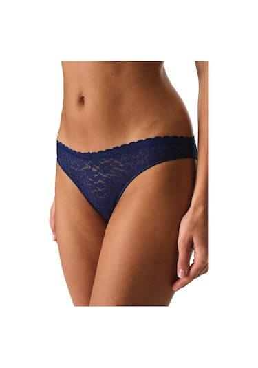 Penti Lacivert Easy Lace Dantel V Model Slip Külot