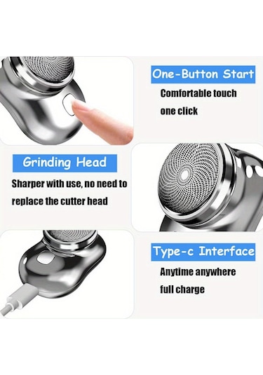 Erkekler İçin Elektrikli Tıraş Makinesi Mini Traş Makineleri Taşınabilir Elektrikli Tıraş M Ev, Dış Mekan, Tıraş Makinesi 56515036