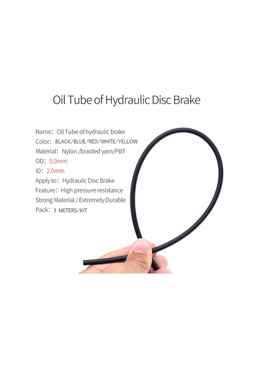 Reedark 5mm Hidrolik Fren Hortumu - 3 Metre Nilon, Mavi - Bisiklet Yağlı Disk Modifikasyonu