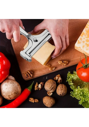 Brightnova 1 Adet Ayarlanabilir Peynir Dilimleme Aleti Silvery İnce Kalın Dilimler Restoran Kullanımı 001 Siyah