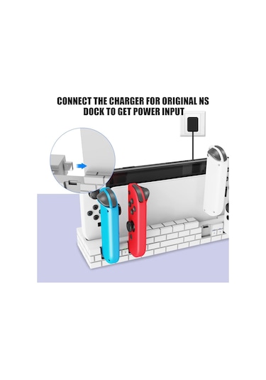 Sw488 Nintendo Oyun Kartları Depolama Hızlı Şarj Dock İstasyonu Siyah