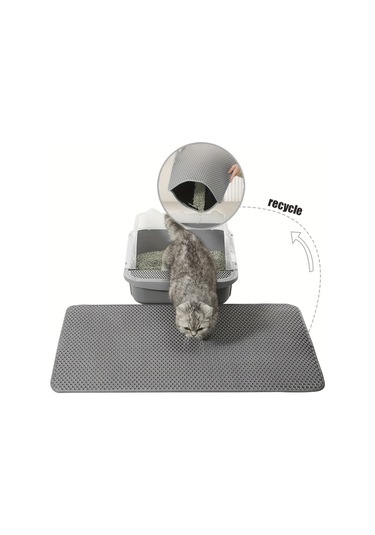 Mufunye Kedi Kumu Tepsisi Petek Tasarım Su Geçirmez Çift Katmanlı L