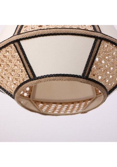 Özden 35x37 Cm Doğal Hazeran & Kumaş Avize Mix