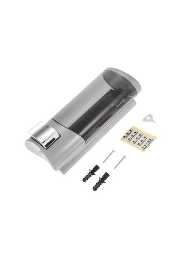 Chuangdıan Cd-1023 500ml Duvara Monte Tek Şişe Manuel Sabunluk Şampuan Kutusu,gümüş Diğer