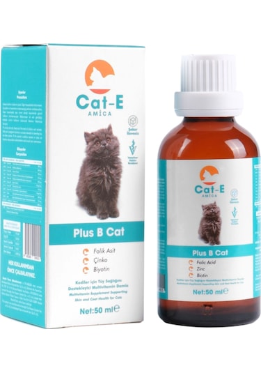 Amica Cat-e B Plus Kediler İçin Tüy Sağlını Multivitamin Damla