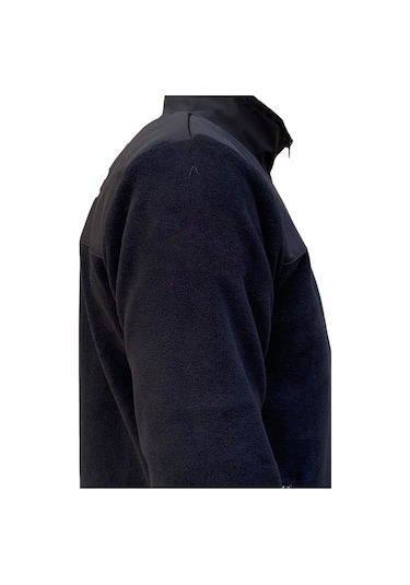 Lukitus Erkek Anti Pilling Tüylenme Yapmaz Polar Sweatshirt Mont Siyah