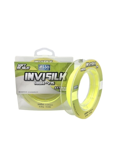 Asso Invisilk Surf Casting 300mt Monofilament Misina A.sarı 0,40mm