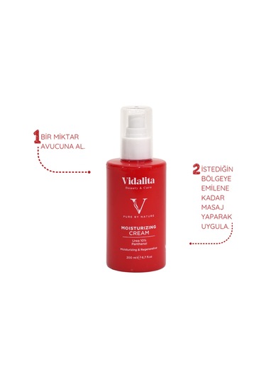 Vidalita Beauty & Care %10 Ürea + Panthenol Moustirizing Nemlendirici Vücut Krem Yoğun Nem Ve Bariyer Onarımı 200 Ml