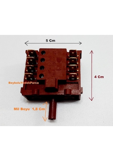Icf Fırın 8 Uç Icf 4+4 Şartel Kademe Şalter Düğmesi