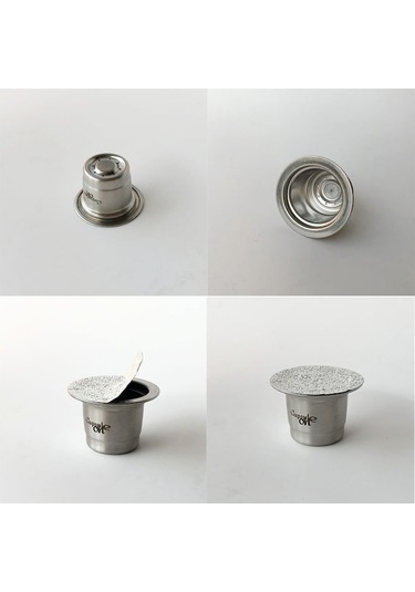 Novahub İki Kullanım Paslanmaz Çelik Kahve Kapsülü Bardak Filtresi Yeniden Kullanılabilir Kahve Kapsülü, Kahve Makinesiyle Uyumlu