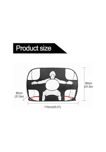 Jialan Katlanabilir Futbol Golü Naylon Futbol Golü Çocuklar Ve Siyah