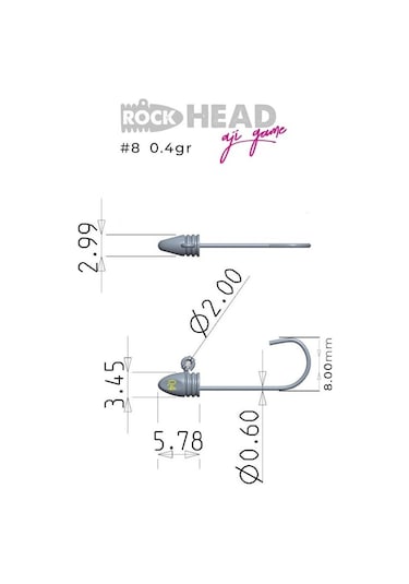 Rock-head 8no Aji Game Jighead 0,8 Gr 0,8 Gr
