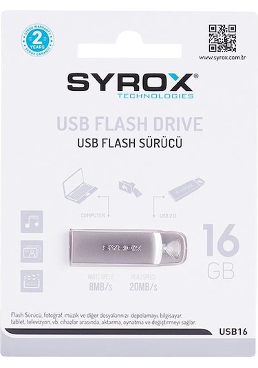 Syrox SYX-UM16 16 GB Usb 2.0 Flash Bellek