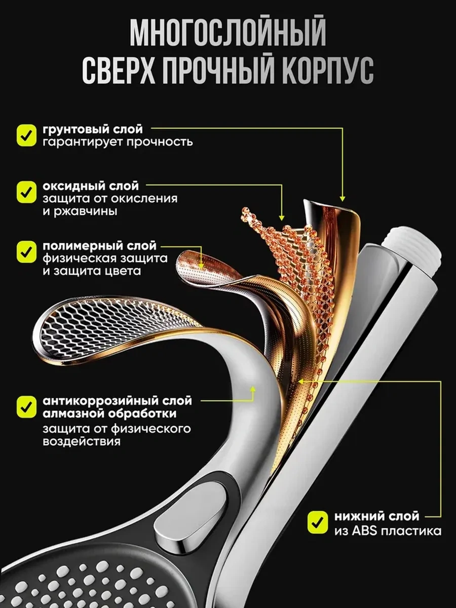 Lava Arte Duş Başlığı Büyük 3 Modlu 450979155 Gri