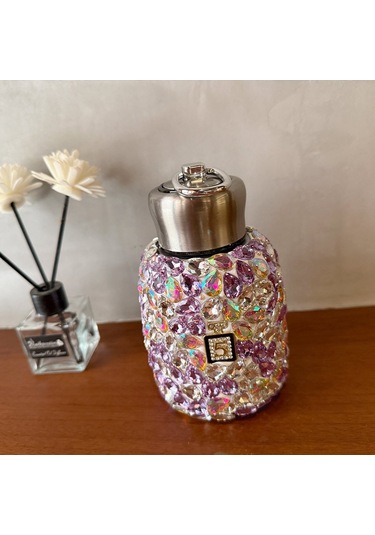 Elmaslı 304 Paslanmaz Çelik Taşınabilir Kristal Kupa Menekşe