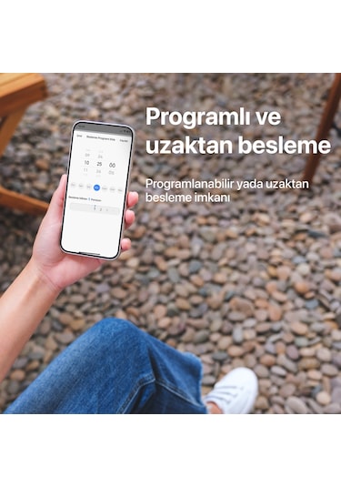 Xenon Smart Akıllı Otomatik Paslanmaz Çelik Besleme Kaseli Wi-Fi Kedi Köpek Mama Kabı X8612