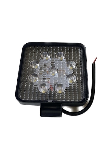 First Off Road Gündüz Farı 9 Led Kare Çalışma Lambası 27 Watt