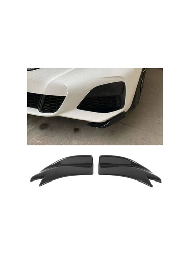 Lemestar Araba Arka Tampon Diffüzyörü, Pp Malzeme Parlak Siyah, Koruyucu Ve Dekoratif Spoiler, Kolay Kurulum, Evrensel Uygulama