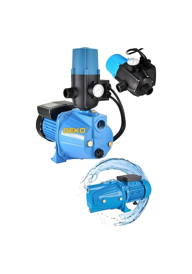 Deko 1.5hp Tam Otomatik Su Pompası Motoru Yüksek Basınçlı Bahçe Ve Ev Tipi Hidrofor Seti