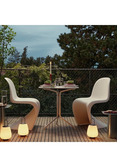 Vitra Panton Sandalye, Verner Panton Tasarımı, Modern Tek Parça Plastik Sandalye Beyaz