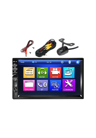 Exvol X70 7 İnc Usb Bluetooth MP3 MP4 Double Teyip + Park Kamerası