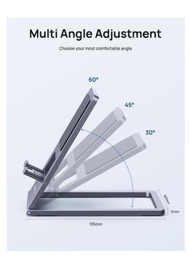 Jsaux Ayarlanabilir Telefon Ve Tablet Tutucu Katlanabilir Telefon Standı Mini , İphone 14 13 12 11 Pro Max Uyumlu Tablet Telefon Standı Sp0112 Gri