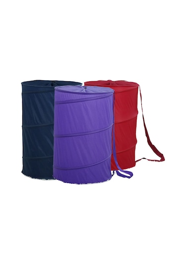 Yifomall Büyük Boy Oxford Kumaş Çöp Çanta, Askılı İpliği İle Taşınabilir, Katlanabilir Ev Ve Ofis Organizasyon Kutusu Mavi Diğer