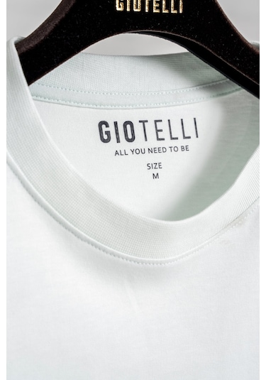 Giotelli Erkek Mint Normal Kesim Regular Fit Dokuma Bisiklet Yaka Tişört
