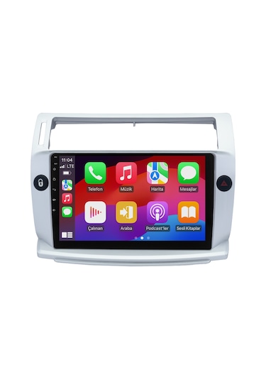Citroen C4 Android Multimedya Sistemi 2005-2011 8gb Ram, 64gb Hafıza, Bluetooth, Carplay & Android Auto Kamera  9"