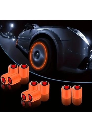 Fastbuy Turcoshop11 4'lü Turuncu Evrensel Kapak Set, Kırmızı Kafatası Desenli Premium Kılıf