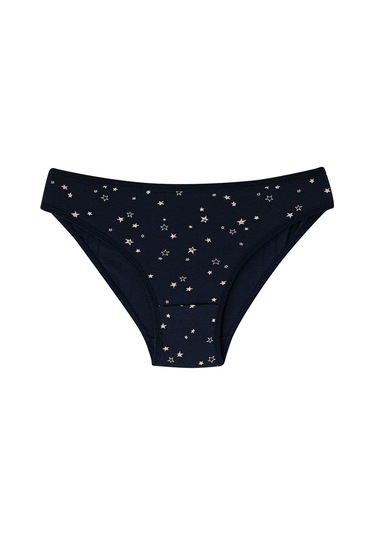 Kadın Karışık Renkli Desenli Külot 3'lü Paket Pamuklu Esnek Kumaş Desenli