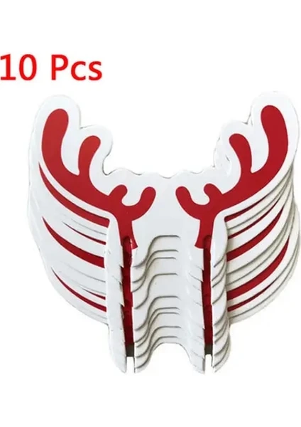 Buaoaos 10-piece New Christmas Decorations, Wine Glass Caps, And Cards 001