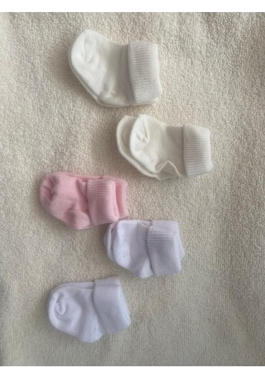 Kız Bebe Yenidoğan Kutulu 5'li Çorap 1309p Pembe