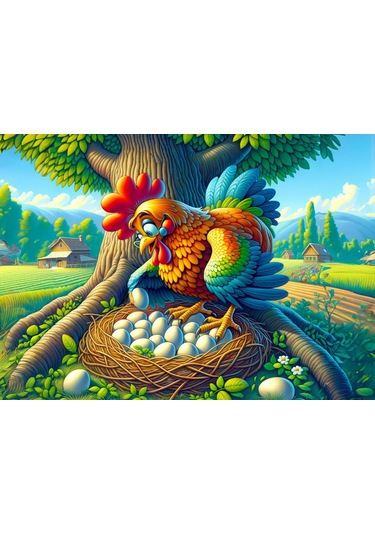 Art Çocuk Horoz Ve Bebekleri 25 Parça Puzzle