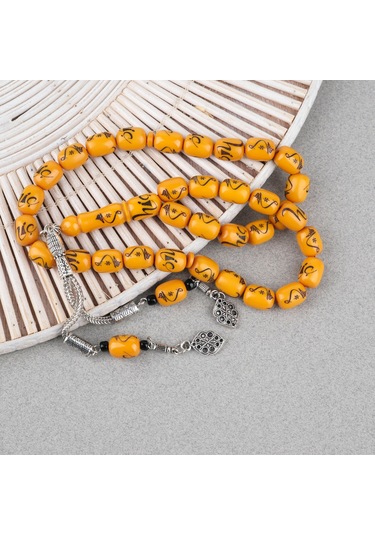 Katalin Hiç İşlemeli Kapsül 9x12mm Tesbih -turuncu