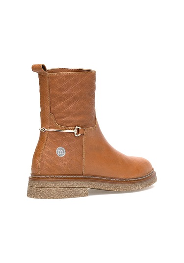 Mammamia D25kb-8585 Kadın Hakiki Deri Klasik Bot Taba Taba