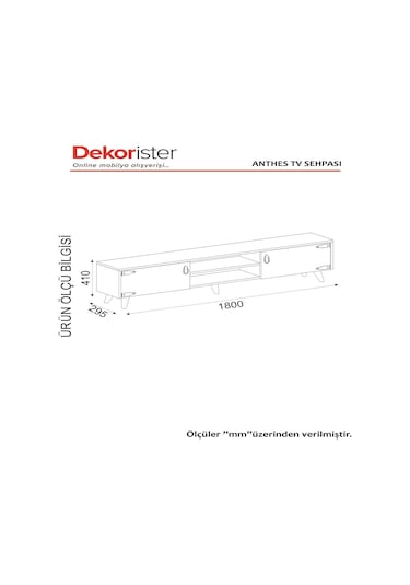 Dekorister Dekorister Athes Tv Sehpası Ceviz