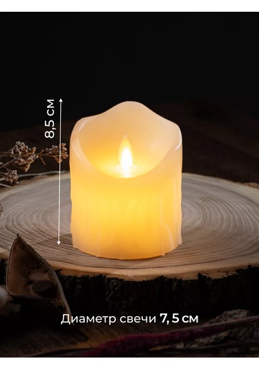 Vegas Pilli Led Yanıp Sönen Mum 136558600 Sütlü