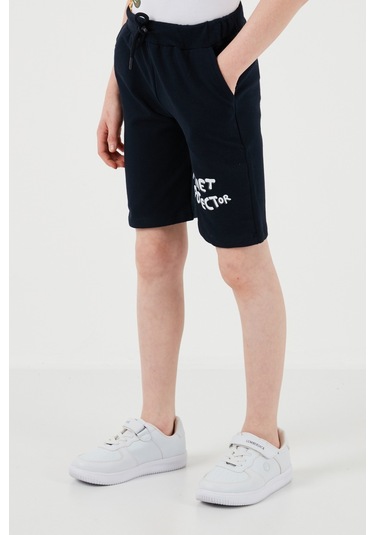 Lela Pamuklu Regular Fit Bisiklet Yaka Şortlu Alt-Üst Erkek Çocuk Takım 6212009 Beyaz