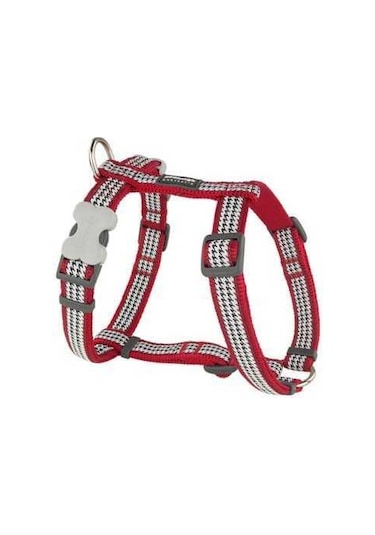 Red Dingo Fang It Desenli Köpek Göğüs Tasması 20 mm Kırmızı