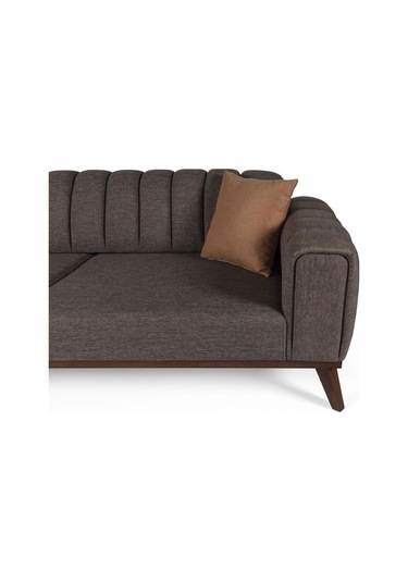 Velar Yataklı Kanepe Keten Kahve Kahve