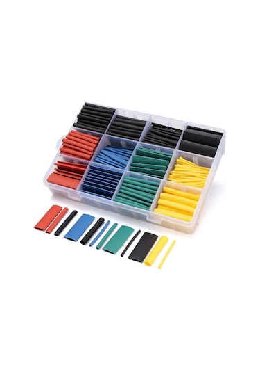 Kutulu Makaron Isı İle Daralan Kablo Seti 530 Adet 8 Boy 5 Renk