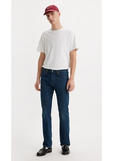 Levi's Erkek 501 Regular Fit Kot Pantolon - Klasik Ve Şık Koyu İndigo