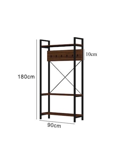 Wood House - Akşın Vestiyer Portmanto - Beyaz