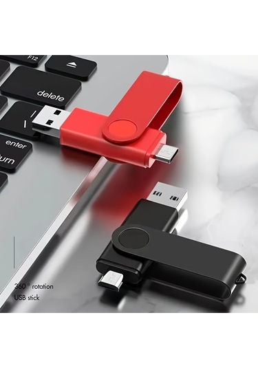 Hightower Siyah 128mb Usb C Bellek - Çift Tip C Usb 2.0 Yüksek Hız Otg Taşınabilir Depolama