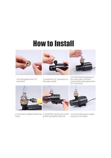 Decdeal Ultra - Sessiz Dc12v Mikro Tip 3 Fırçasız Su Pompası